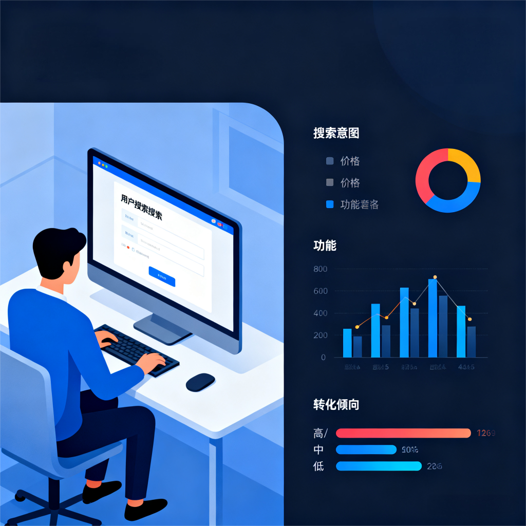 呈现搜索意图与转化倾向分析的内容