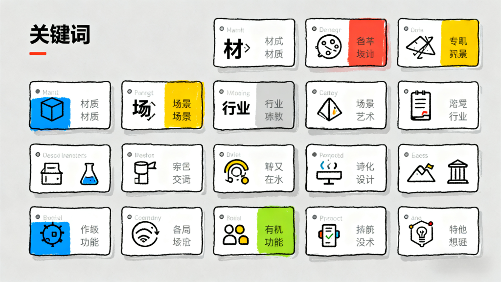 聚焦关键词分类标签的展示场景